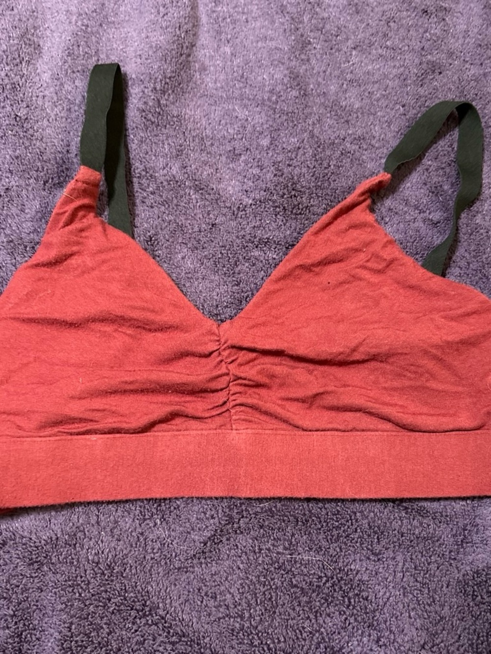 MeUndies Orange Wireless Comfort Bra with Dark Straps
